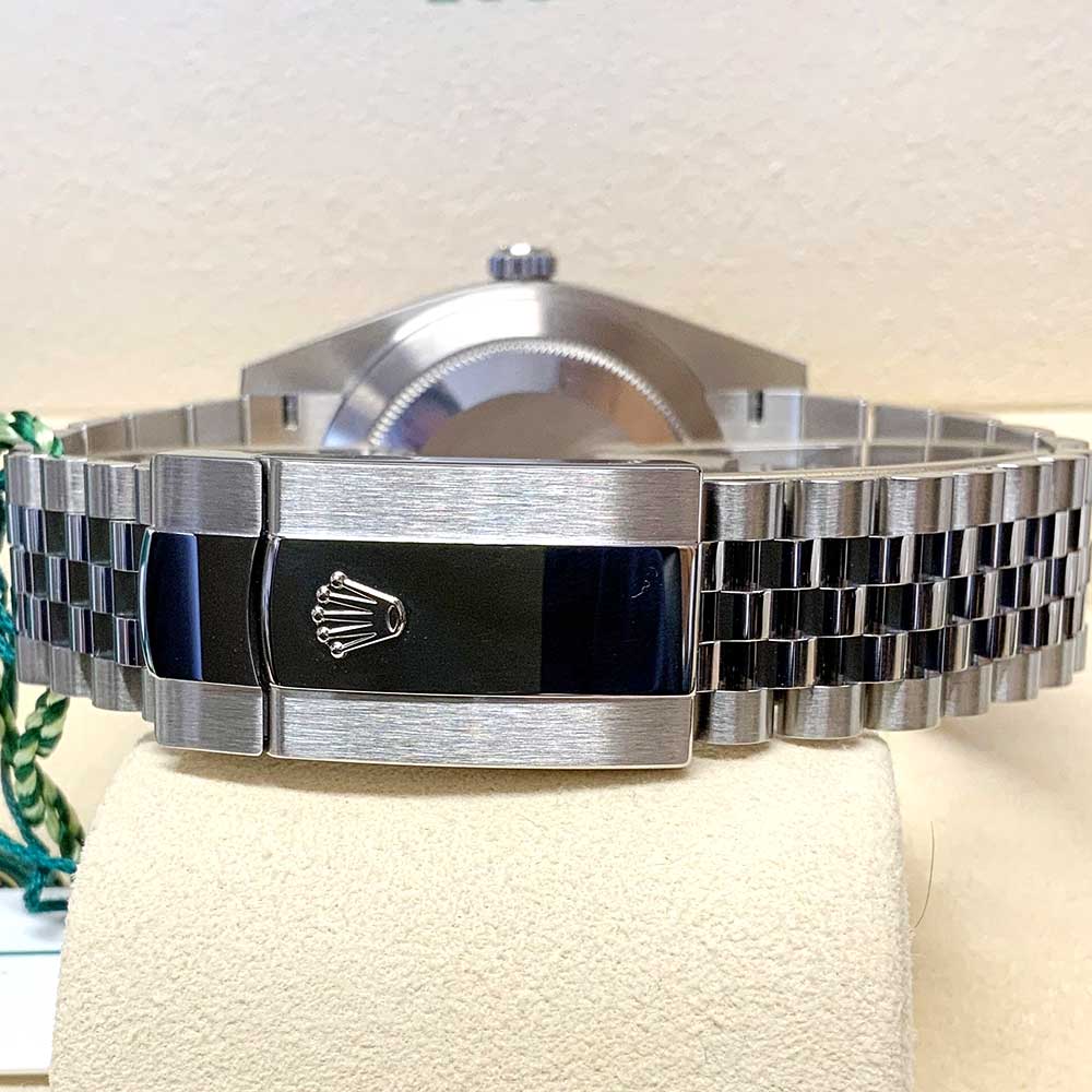 Rolex Datejust 41 Replica – Acciaio Quadrante Blu Indici a Bastone Lunetta Zigrinata