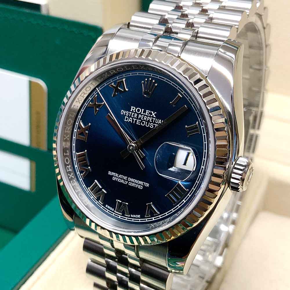 Rolex Datejust 41 Replica – Quadrante Blu, Numeri Romani, Jubilee