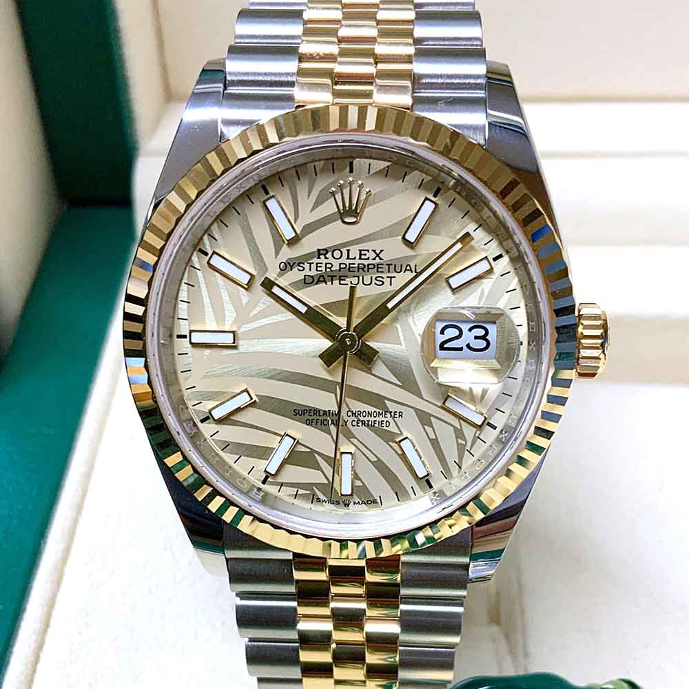 Rolex Datejust 41 Replica – Quadrante Palmato, Acciaio/Oro, Jubilee