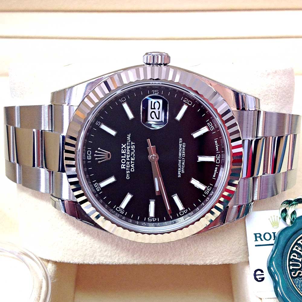 Rolex Datejust 41 Replica – Acciaio Inox Quadrante Nero Lunetta Zigrinata