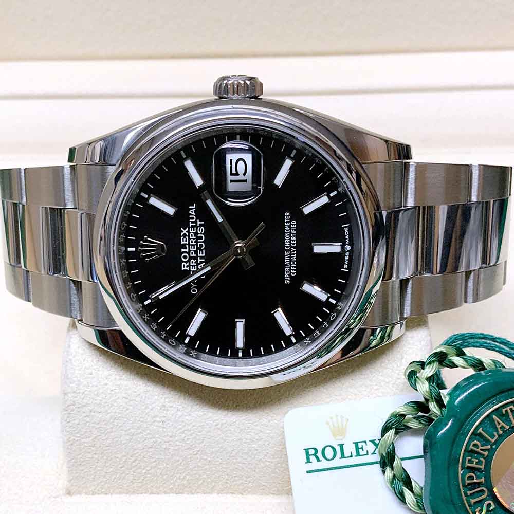 Rolex Datejust 36 Replica – Quadrante Nero, Lunetta Liscia, Oyster