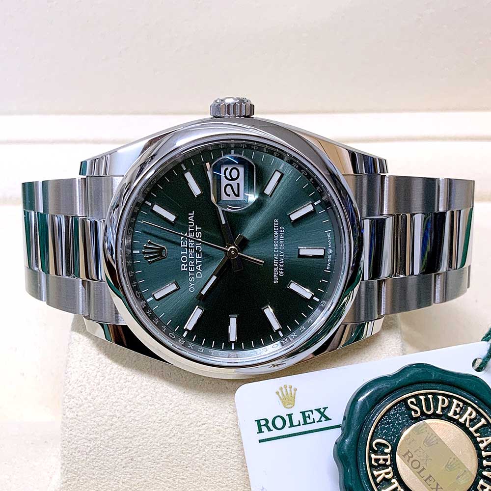 Rolex Datejust 41 Replica – Quadrante Verde, Lunetta Liscia, Bracciale Oyster