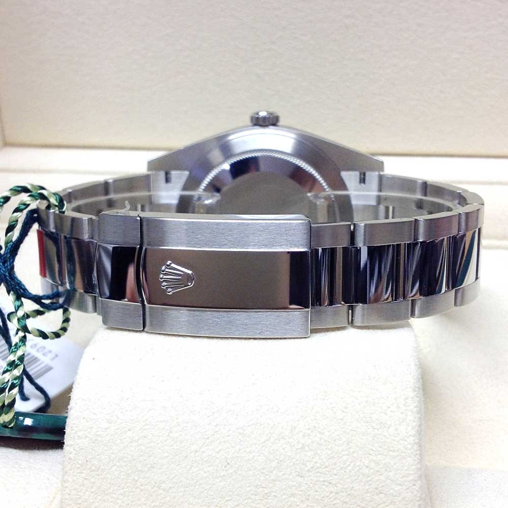 Rolex Datejust 41 Replica – Quadrante Grigio, Numeri Romani Verdi, Lunetta Zigrinata