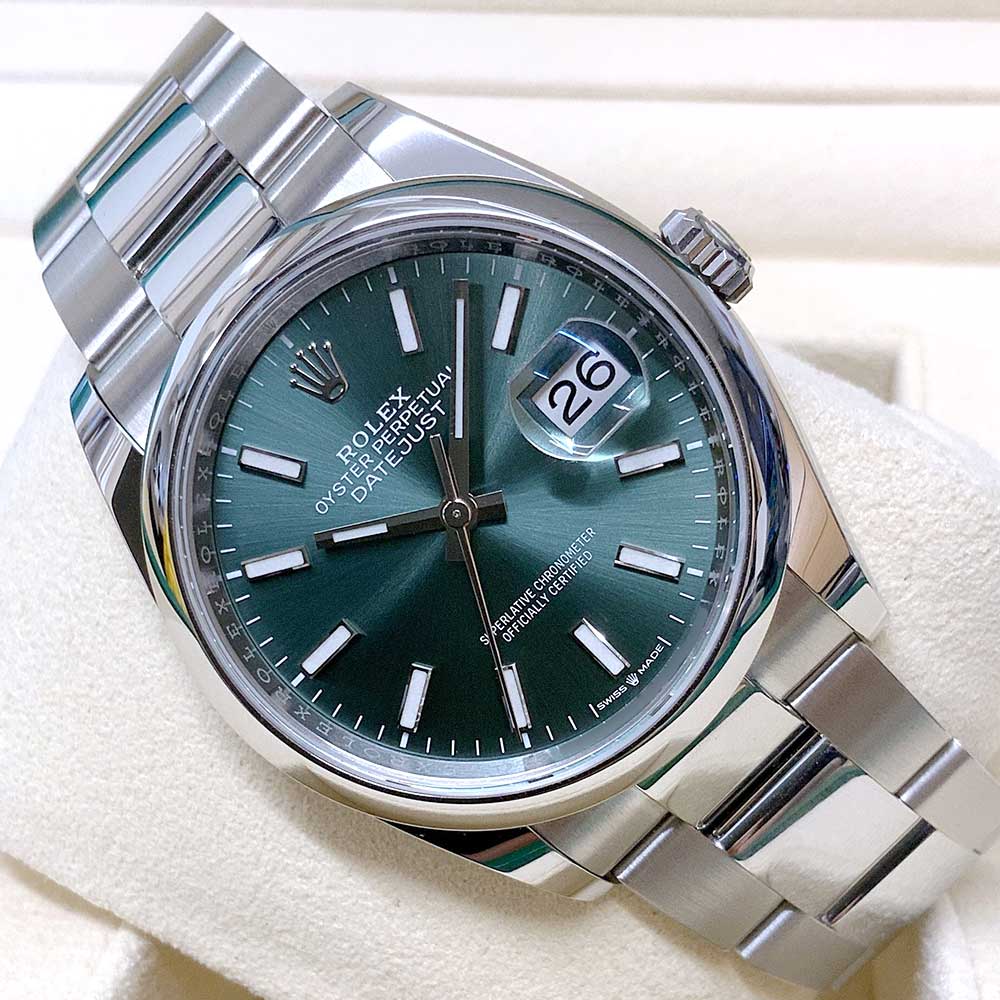 Rolex Datejust 41 Replica – Quadrante Verde, Lunetta Liscia, Bracciale Oyster