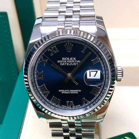 Rolex Datejust 41 Replica – Quadrante Blu, Numeri Romani, Jubilee