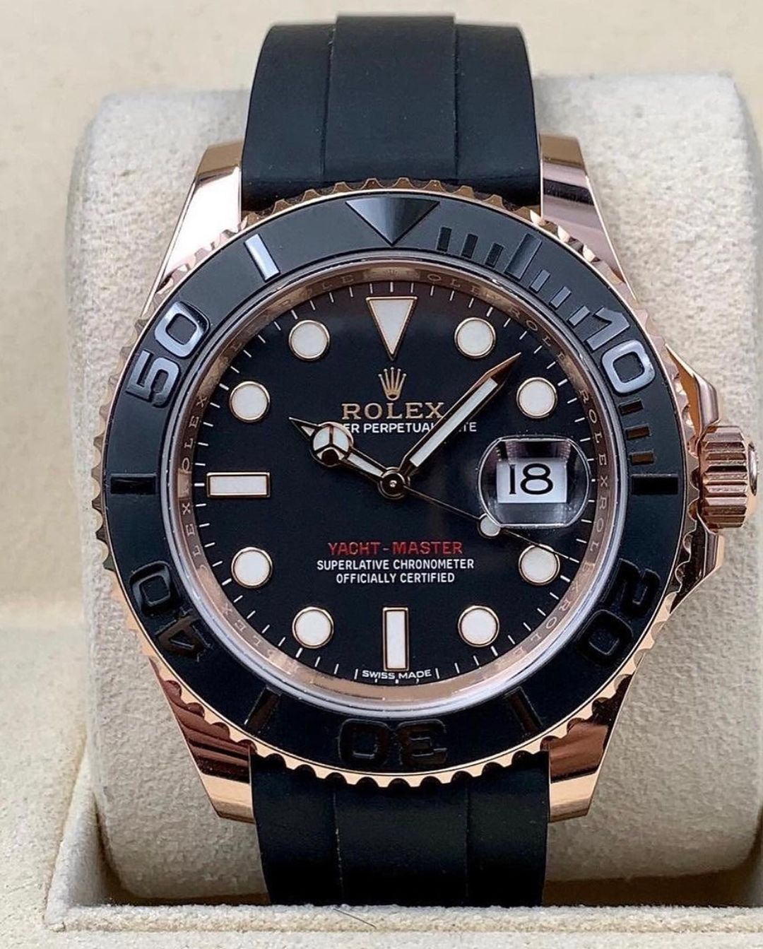 Rolex Yacht-Master Oyster Perpetual Automatico Oro Rosa con Cinturino in Gomma