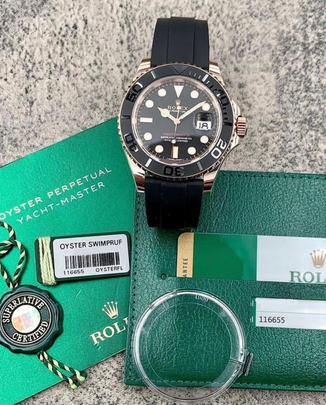 Rolex Yacht-Master Oyster Perpetual Automatico Oro Rosa con Cinturino in Gomma