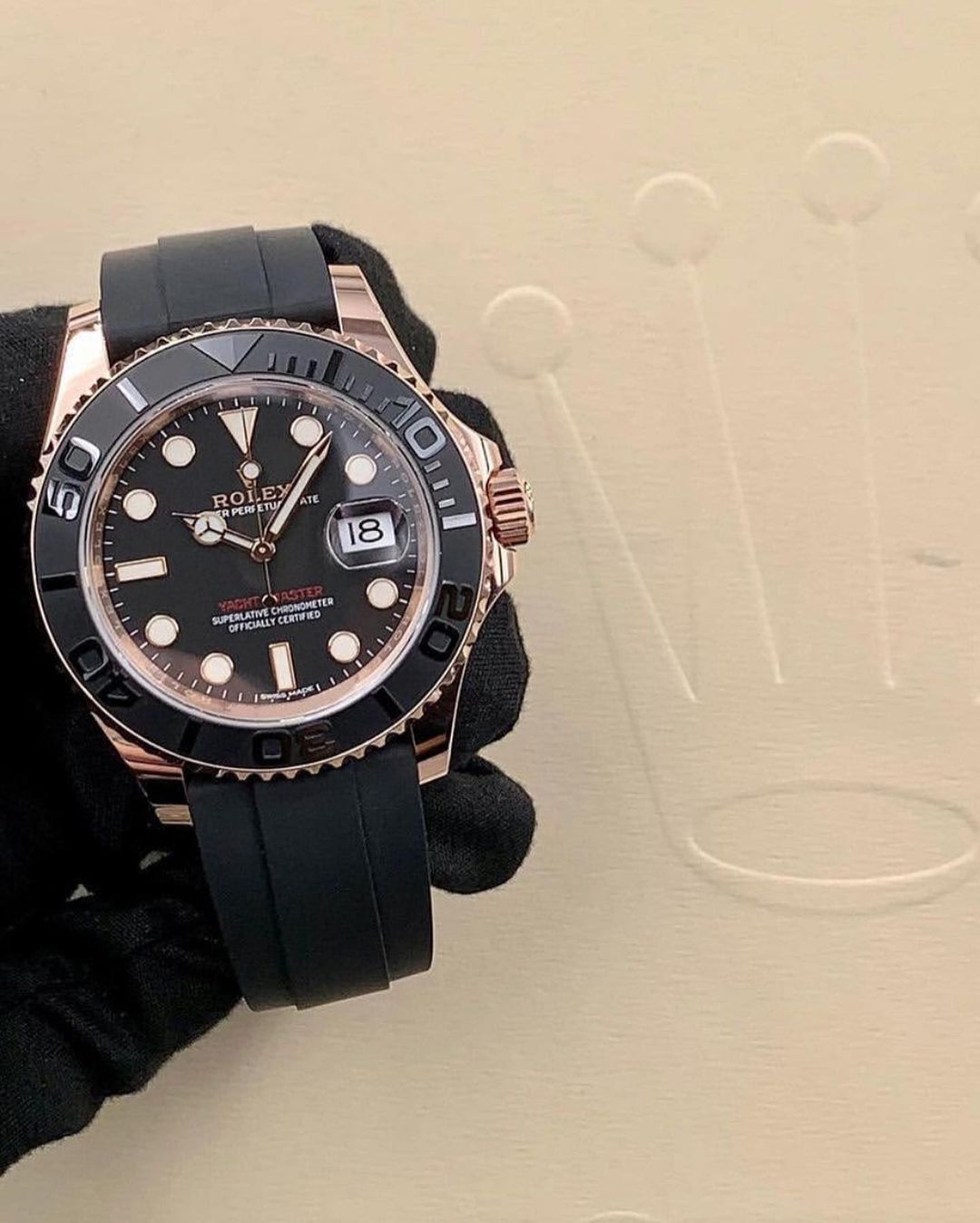 Rolex Yacht-Master Oyster Perpetual Automatico Oro Rosa con Cinturino in Gomma