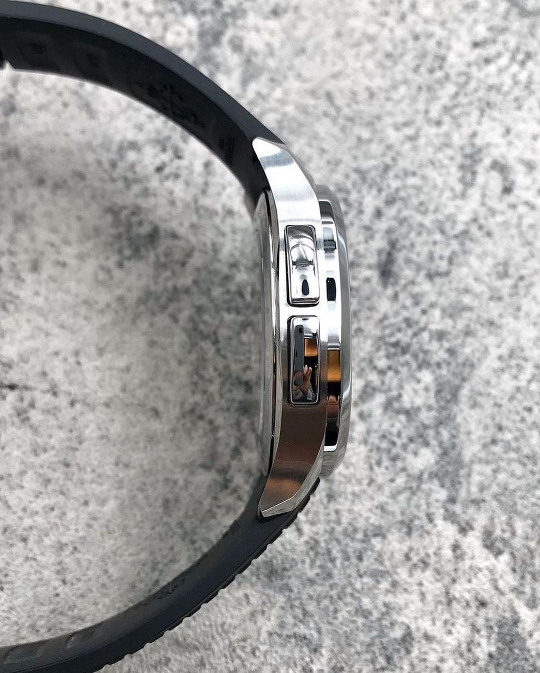 Patek Philippe Aquanaut Travel Time Nero con Cinturino in Gomma | Replica