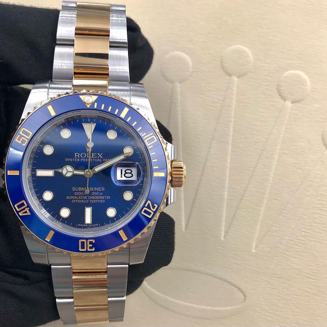 Rolex Submariner Date Bicolore Acciaio e Oro Giallo Quadrante Blu