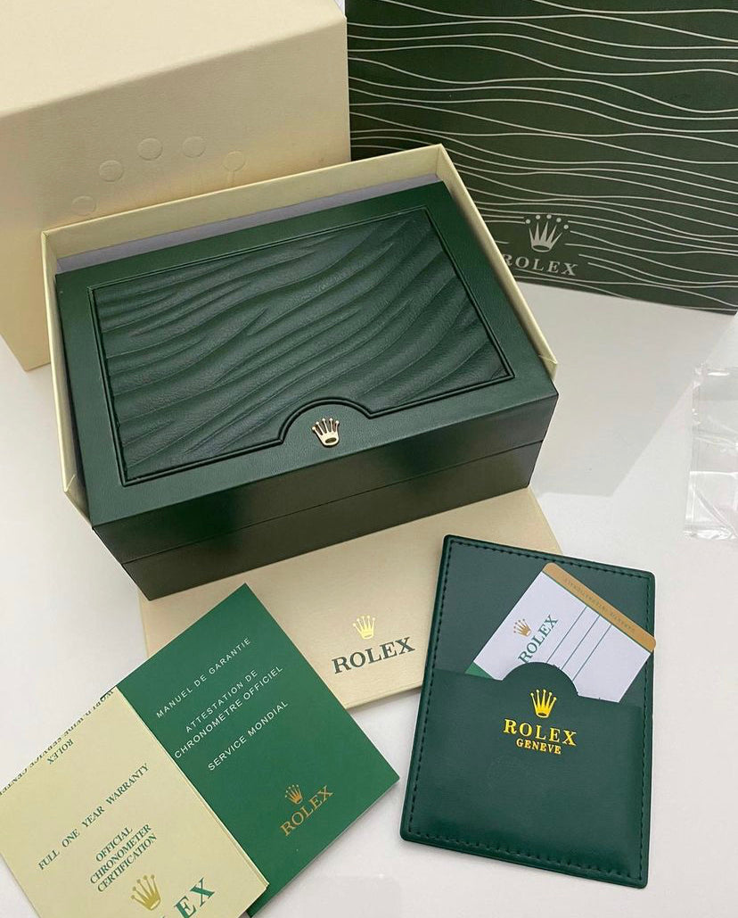 Box Orologio Verde con Garanzia e Porta Card – Rolex