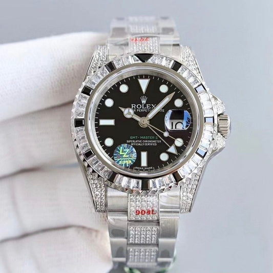 Rolex GMT-Master II Full Iced Baguette – Quadrante Nero | Replica