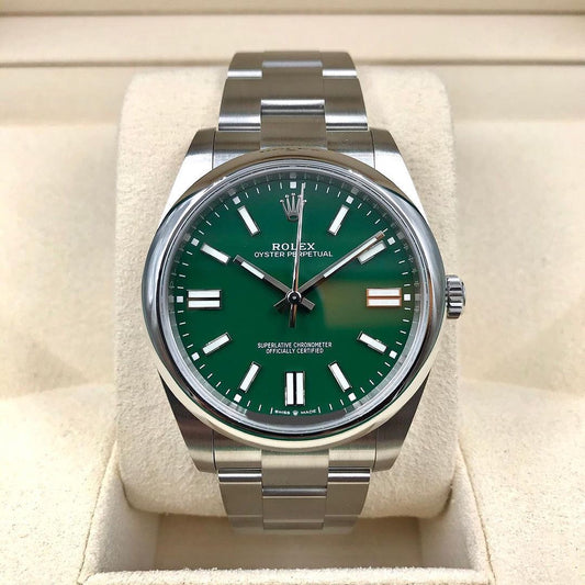 Rolex Oyster Perpetual Automatico Quadrante Verde