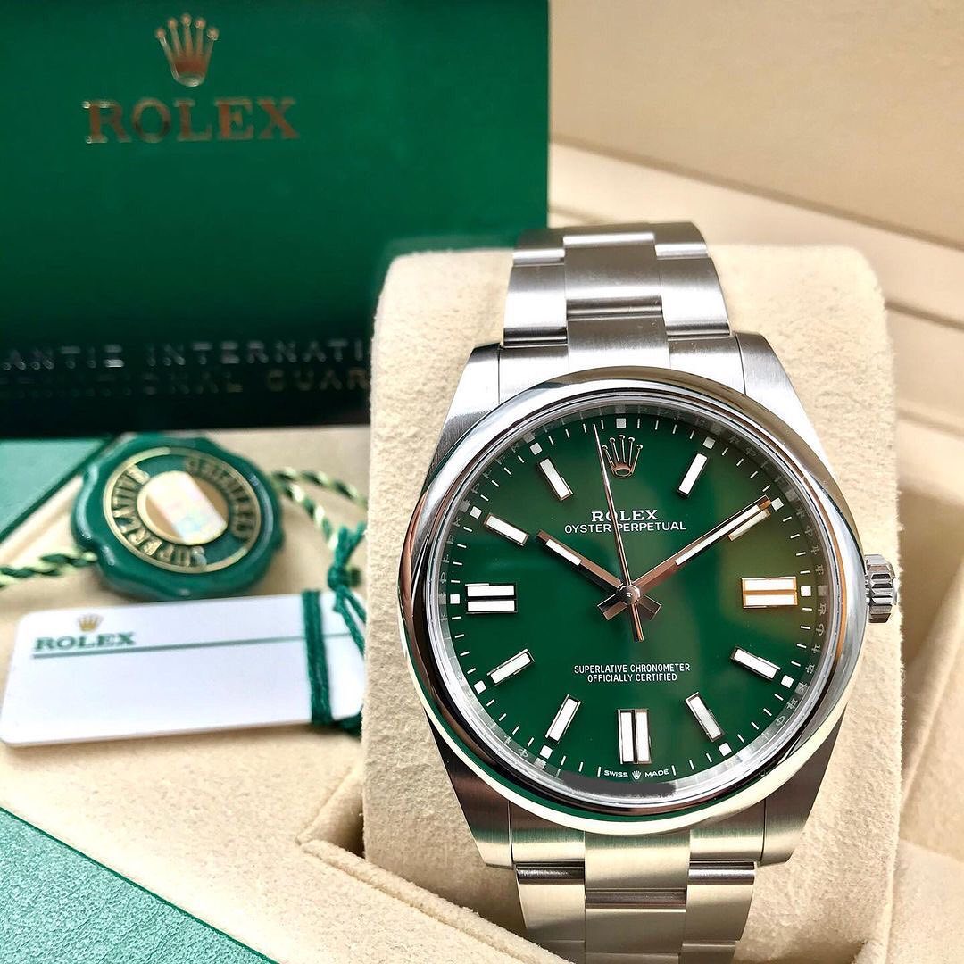 Rolex Oyster Perpetual Automatico Quadrante Verde