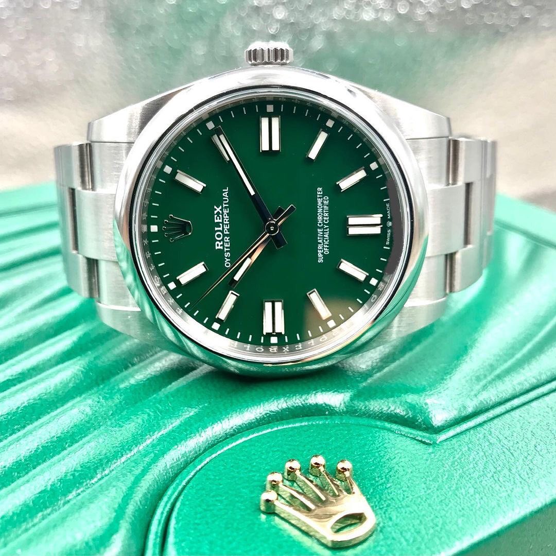 Rolex Oyster Perpetual Automatico Quadrante Verde