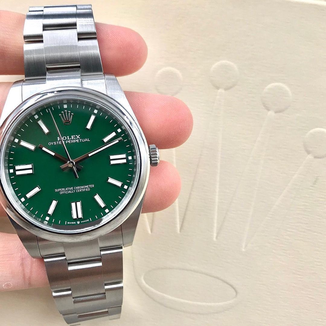 Rolex Oyster Perpetual Automatico Quadrante Verde