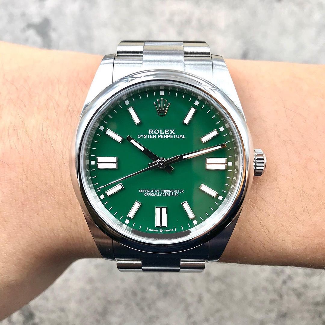 Rolex Oyster Perpetual Automatico Quadrante Verde