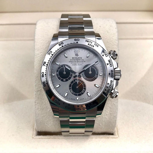 Rolex Daytona Acciaio Quadrante Argento – Cosmograph Cronografo | Replica