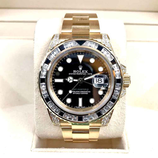Rolex GMT-Master II Gold Diamond – Lunetta Baguette – Replica