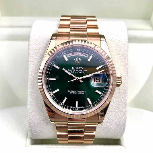 Rolex Day-Date President Everose – Quadrante Verde – Replica