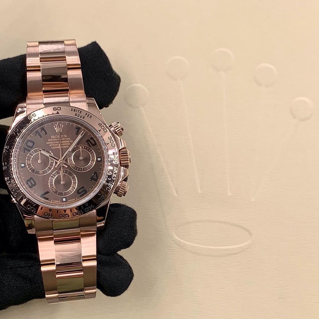 Rolex Daytona Everose Quadrante Chocolate Numeri Arabi – Cosmograph Cronografo | Replica