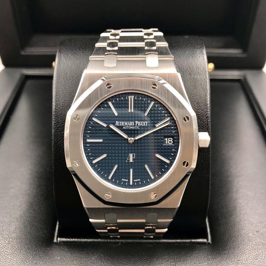 Royal Oak Automatico Acciaio Quadrante Blu Tapisserie – Audemars Piguet