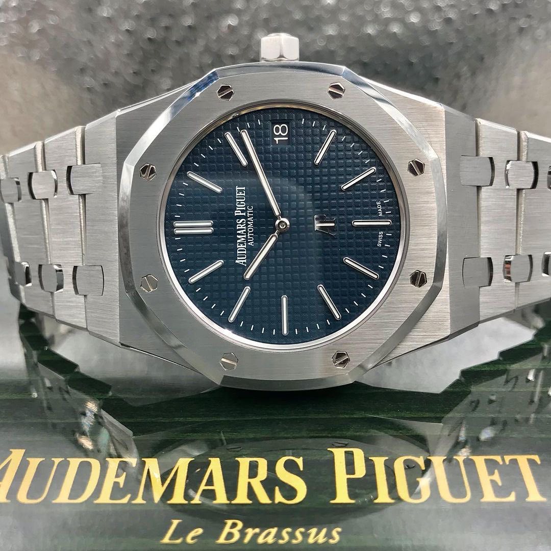 Royal Oak Automatico Acciaio Quadrante Blu Tapisserie – Audemars Piguet