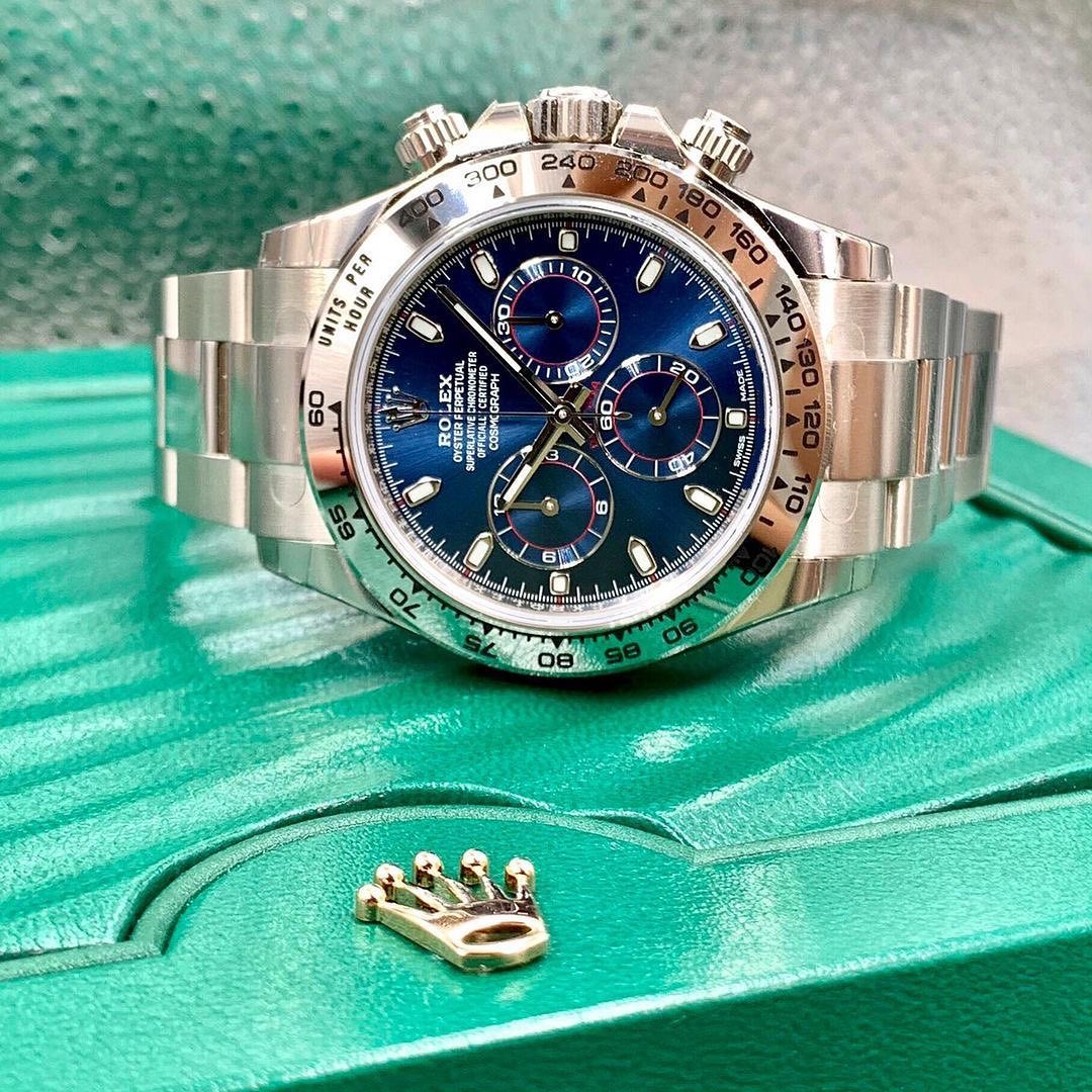 Rolex Daytona Acciaio Quadrante Blu – Cosmograph Cronografo | Replica
