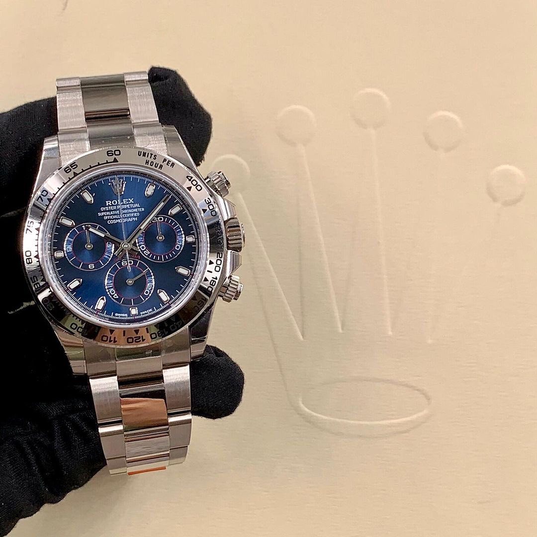 Rolex Daytona Acciaio Quadrante Blu – Cosmograph Cronografo | Replica