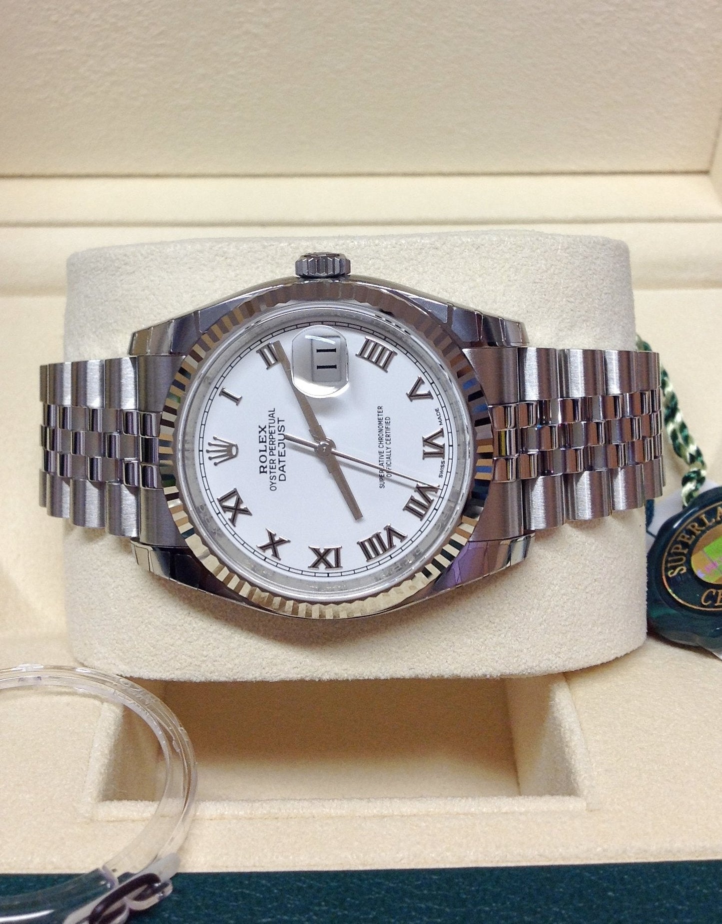 Rolex Datejust 36 Acciaio Quadrante Bianco Romani | Replica Luxury
