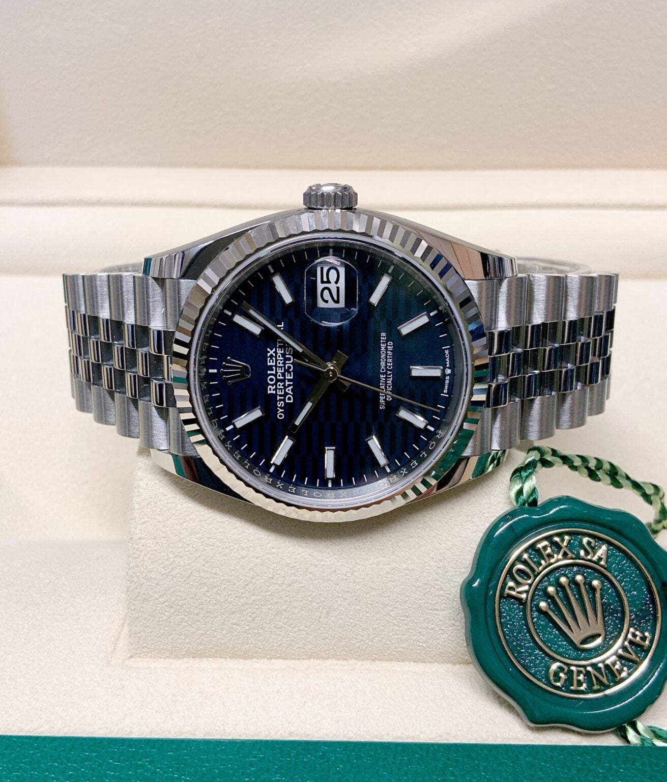 Rolex Datejust 36 Quadrante Blu Motivo Fluted | Replica Luxury