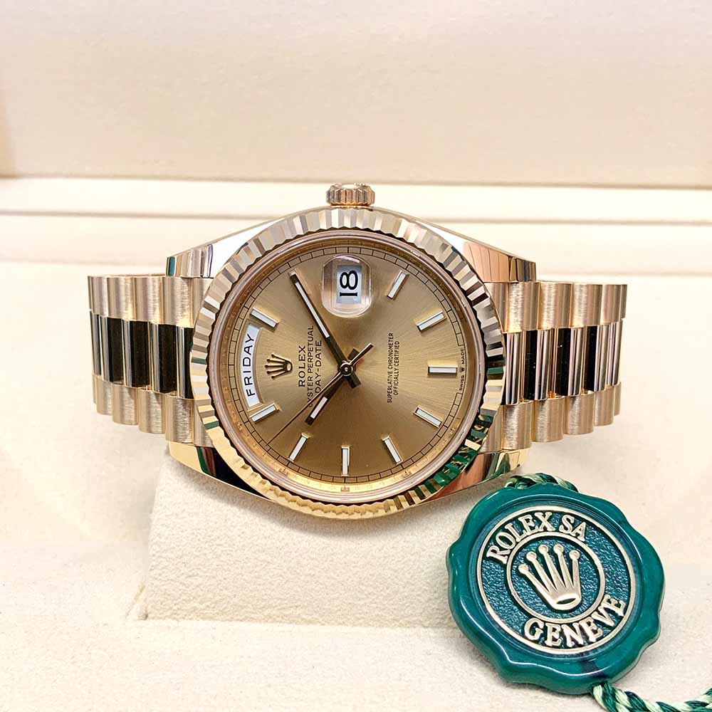 Rolex Day-Date 40 228238 Replica – Oro Giallo Quadrante Champagne