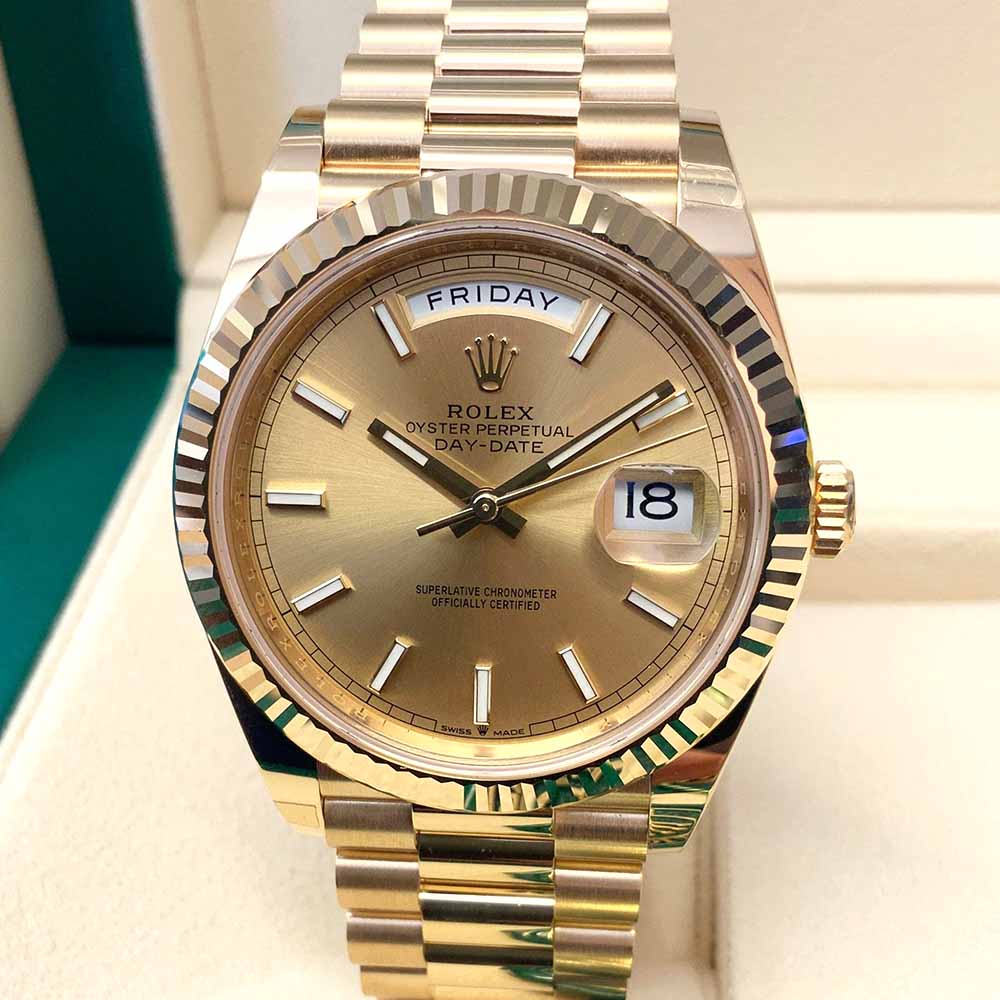 Rolex Day-Date 40 228238 Replica – Oro Giallo Quadrante Champagne