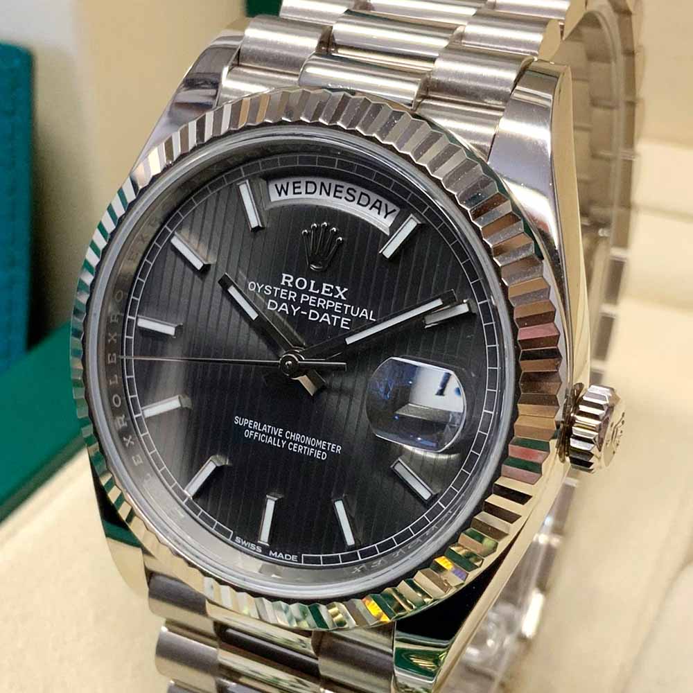 Rolex Day-Date 40 228239 Replica – Oro Bianco Quadrante Grigio