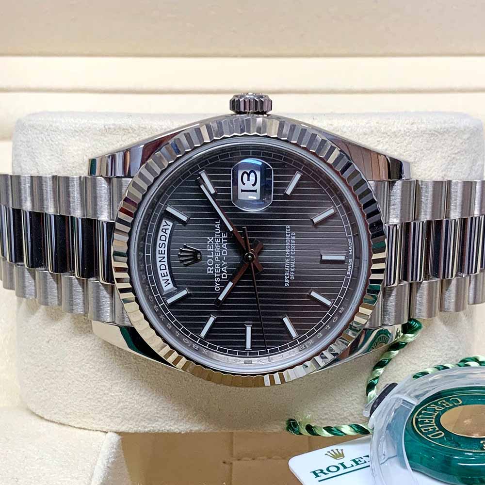 Rolex Day-Date 40 228239 Replica – Oro Bianco Quadrante Grigio