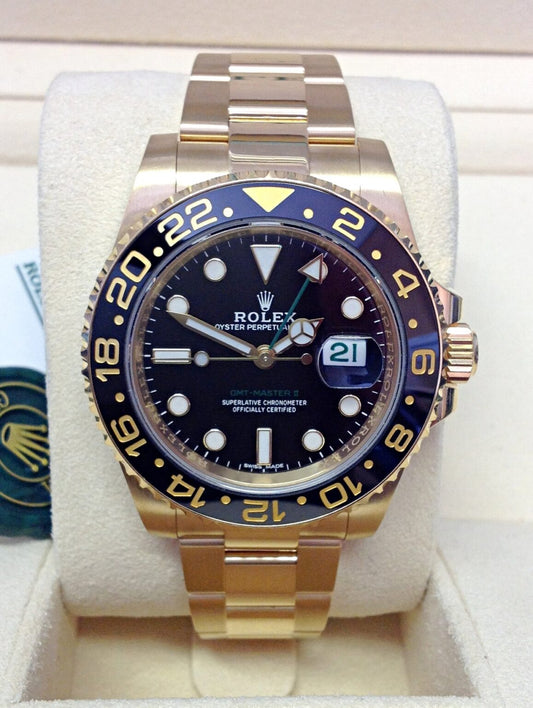 Rolex GMT-Master II Oro Giallo Quadrante Nero – Oyster Automatico | Replica