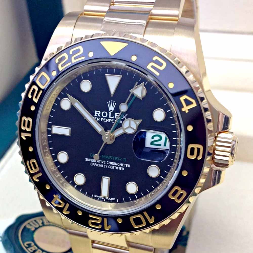 Rolex GMT-Master II Full Gold – Quadrante Nero – Replica