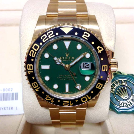 Rolex GMT-Master II Full Gold – Quadrante Verde – Replica