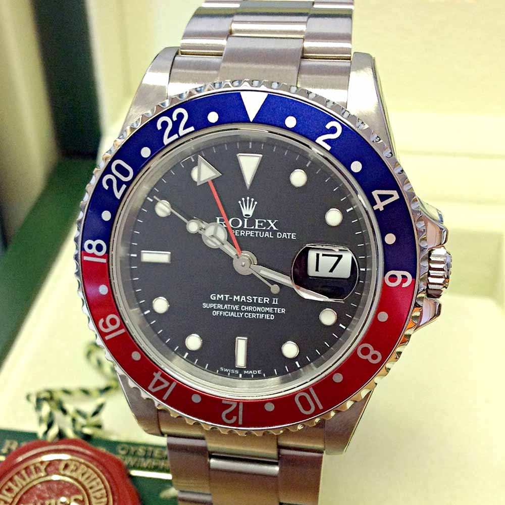 Rolex GMT-Master II Pepsi Replica – Acciaio con Ghiera Blu e Rossa