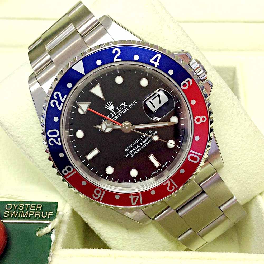 Rolex GMT-Master II Pepsi Replica – Acciaio con Ghiera Blu e Rossa