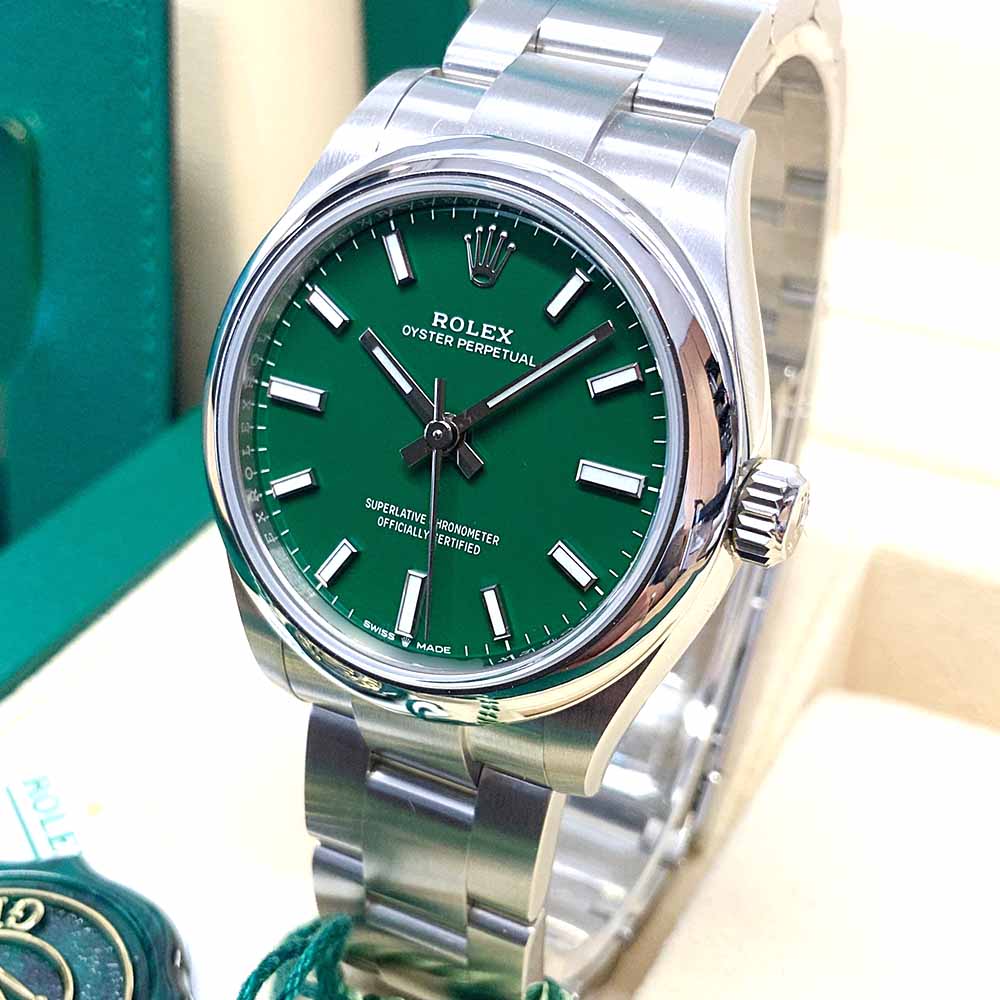 Rolex Oyster Perpetual Replica – Acciaio con Quadrante Verde