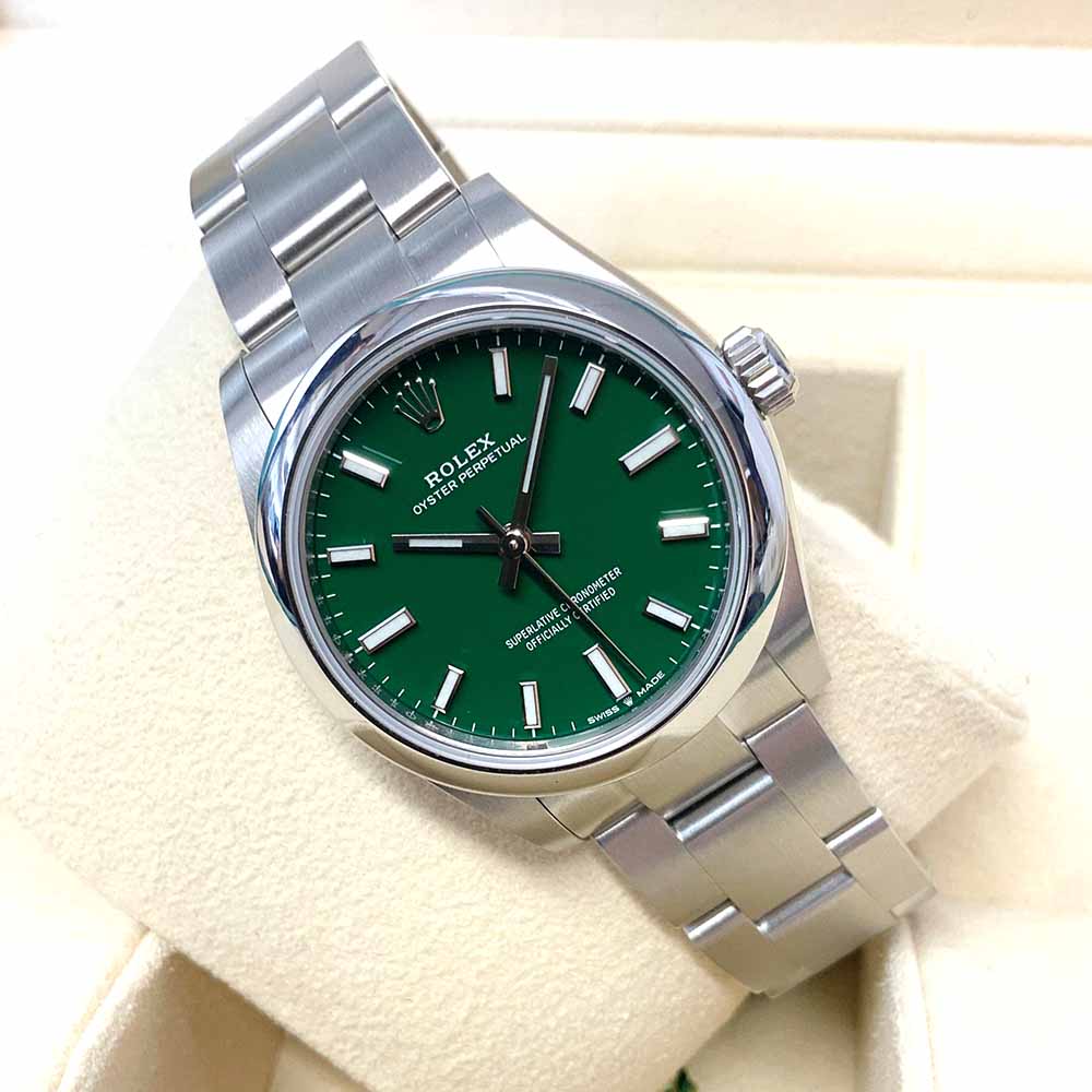 Rolex Oyster Perpetual Replica – Acciaio con Quadrante Verde