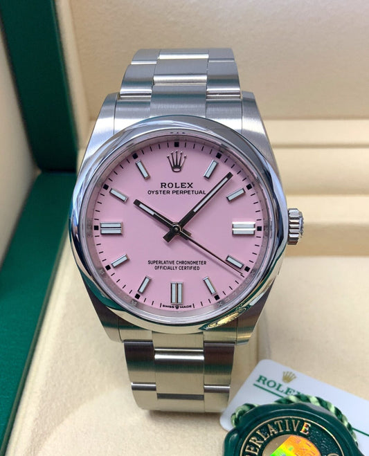 Rolex Oyster Perpetual Automatico Quadrante Rosa