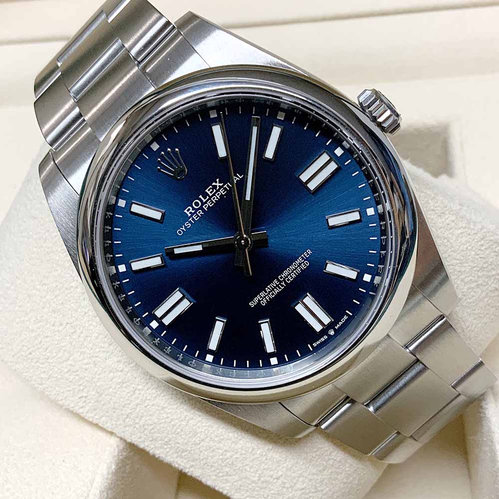 Rolex Oyster Perpetual Replica – Acciaio con Quadrante Blu