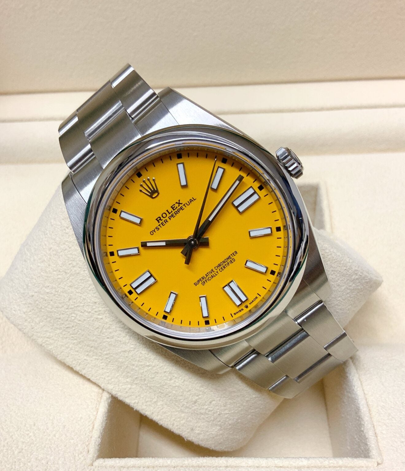 Rolex Oyster Perpetual Automatico Quadrante Giallo