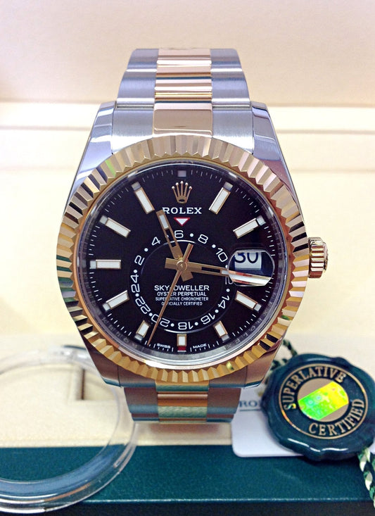 Rolex Sky-Dweller Bi-Colour Replica 1:1 – Acciaio e Oro, Quadrante Nero