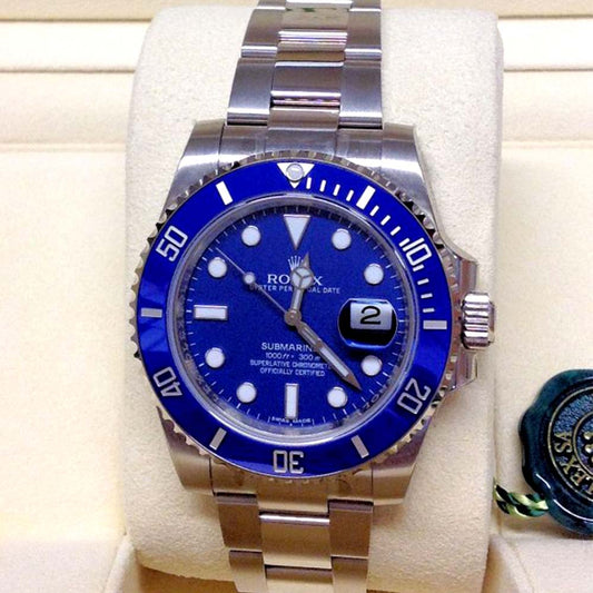 Rolex Submariner Replica Date – Acciaio con Quadrante Blu