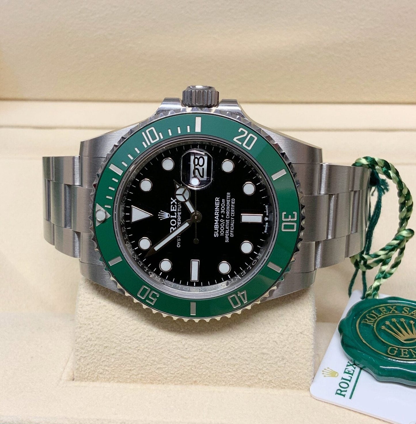 Rolex Submariner Oyster Perpetual Date Automatico Lunetta Verde
