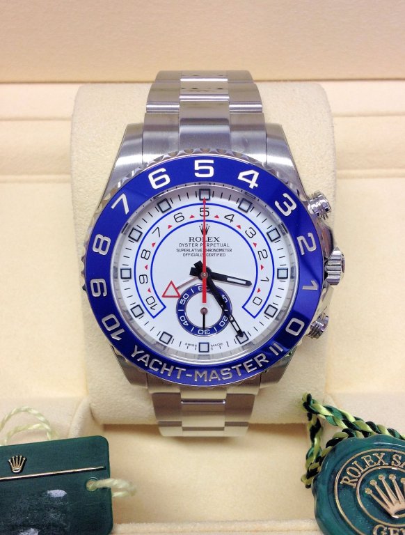 Rolex Yacht-Master II 116680 Acciaio Quadrante Bianco 44mm