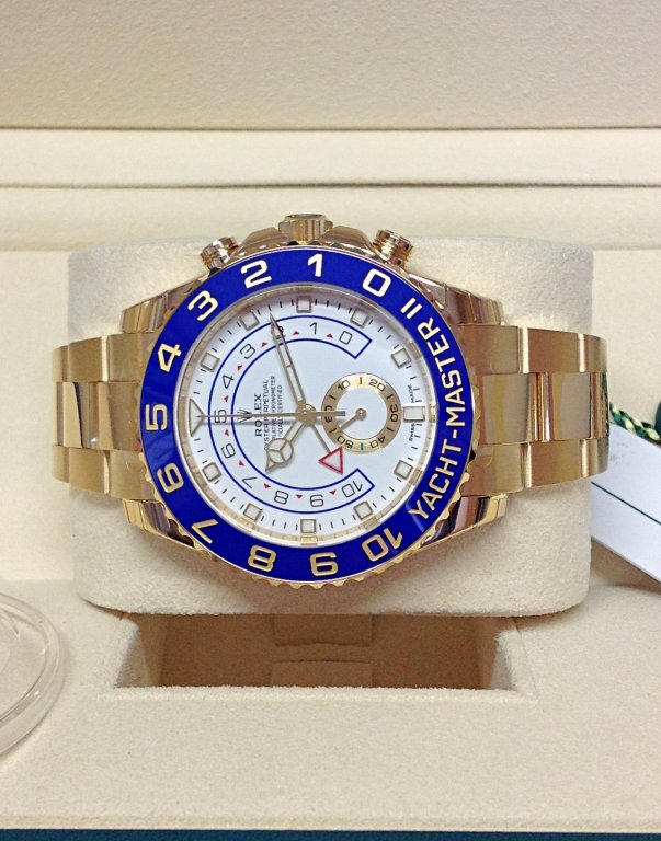 Rolex Yacht-Master II Automatico Oro Quadrante Bianco e Blu